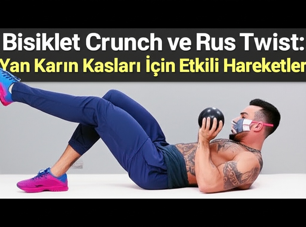 Bisiklet Crunch ve Rus Twist: Yan Karın Kasları İçin Etkili Hareketler