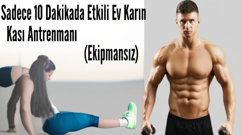 Sadece 10 Dakikada Etkili Ev Karın Kası Antrenmanı (Ekipmansız)